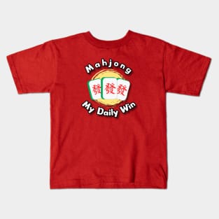 Funny Mahjong : My Daily Win Kids T-Shirt